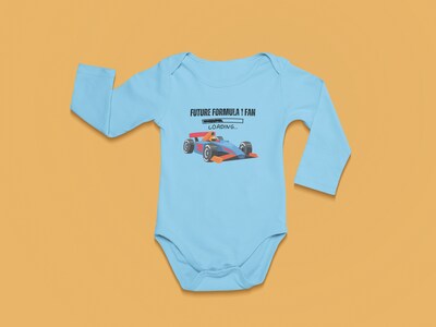 Future Formula 1 Fan Loading Bar Onesie Infant F1 Long Sleeve Bodysuit - image3